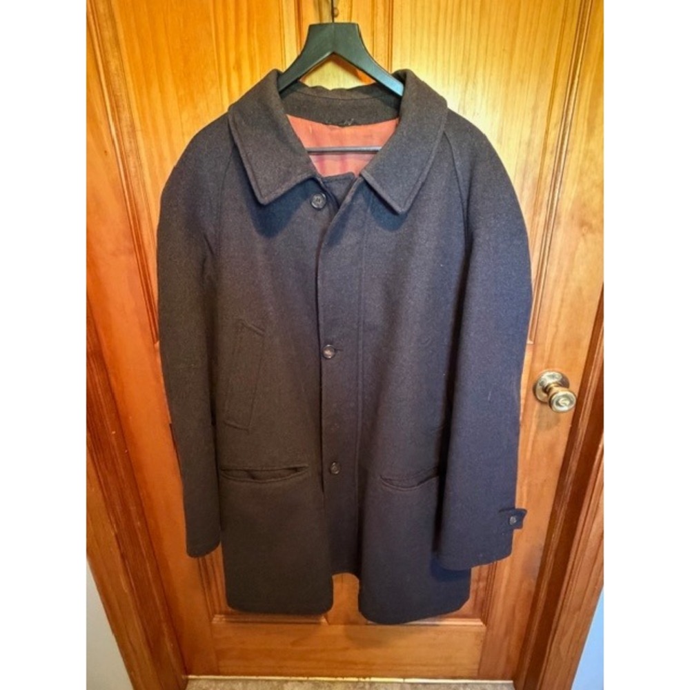 Mario Valente Mens Wool‎ Cashmere Coat Made in Italy Brown Size 44R